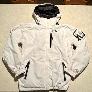 Women’s Spyder Winter jacket. White in color. Bought in Poland. Size 2xl.